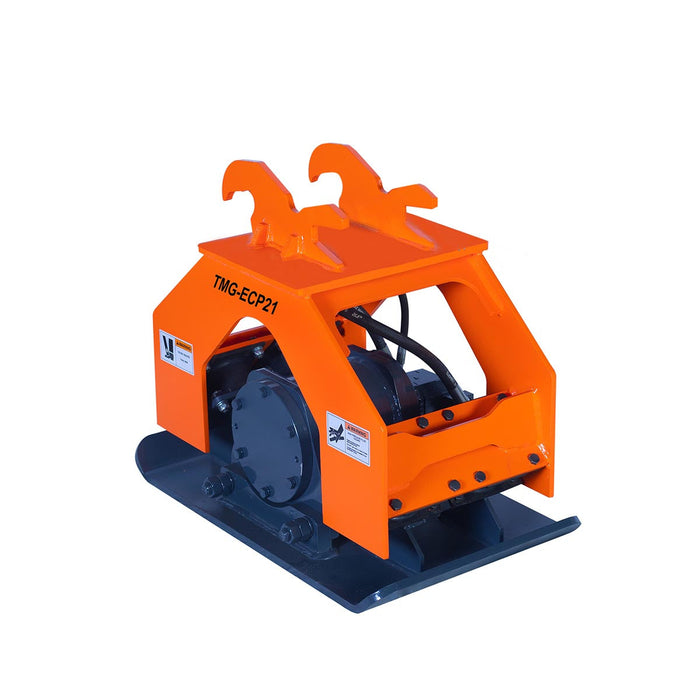 TMG Industrial 8,800-lb Hydraulic Plate Compactor, 2-4 Ton Excavator Weight, 19” Compact Capacity, TMG-ECP21