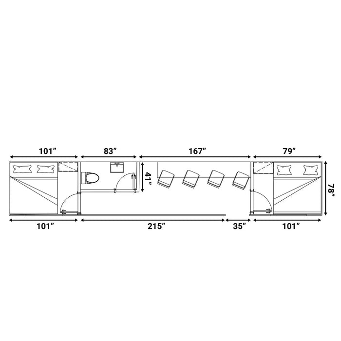TMG Industrial 40’ Custom Built Steel Container Office, Insulated, PVC Flooring, Wood Grain Solid Wallboard, Horizontal Pivoting Windows, High-Density Foam Insulation, TMG-SCO40