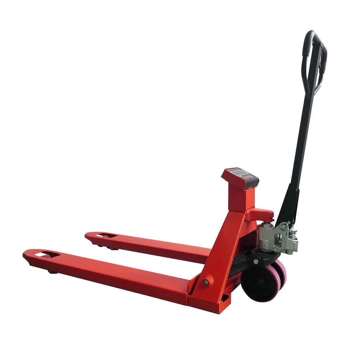 TMG Industrial 4500-lb Truck Scale Pallet Jack, 2” LCD, Lb/Kg Switchable, 220° Steering Arc, Poly Wheels & Rollers, 48” Forks, TMG-PJ45S