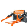 48" Two-Cylinder Pallet Fork Pipe Grapple, 6200-lb Lift Capacity, ITA Class III Forged Tines, Skid Steer Mount, TMG-SPG45