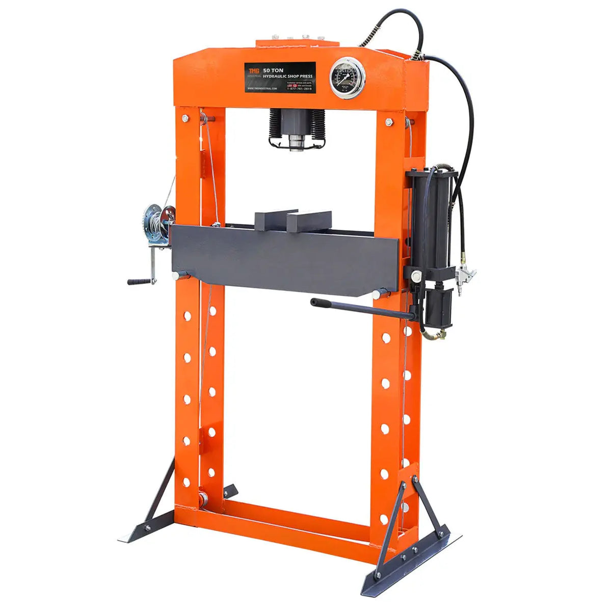 50 Ton Hydraulic Shop Press H Frame Air Manual Operation 50-ton-hydraulic-shop-press-h-frame-air-manual-operation