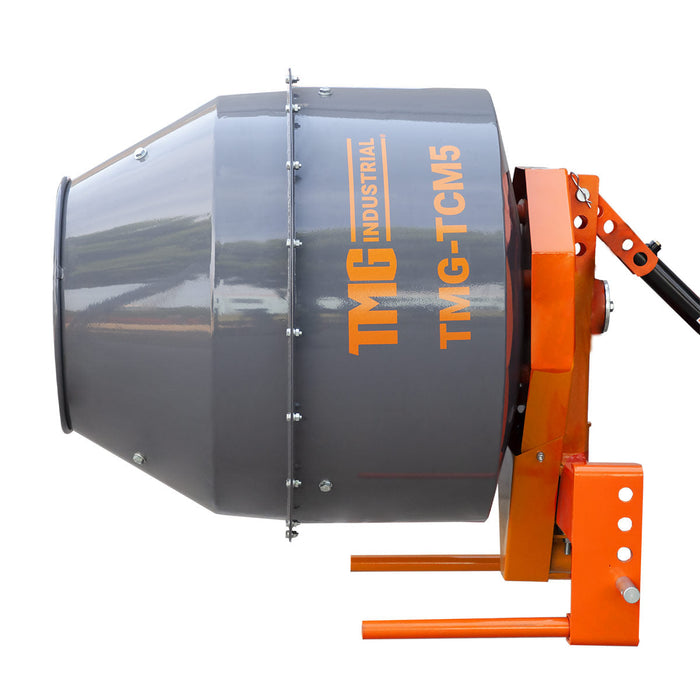 TMG Industrial 5 Cu-Ft 3-Point Hitch Cement Mixer, PTO Shaft Included, Category 1 Hookup, TMG-TCM5