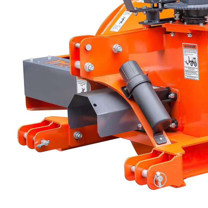 TMG Industrial 72” 3-Point Hitch Snow Blower, 25-90 HP, 24” Diameter Impeller, 360° Snow Chute, CAT 1 & CAT 2 Suspension, TMG-TBS72