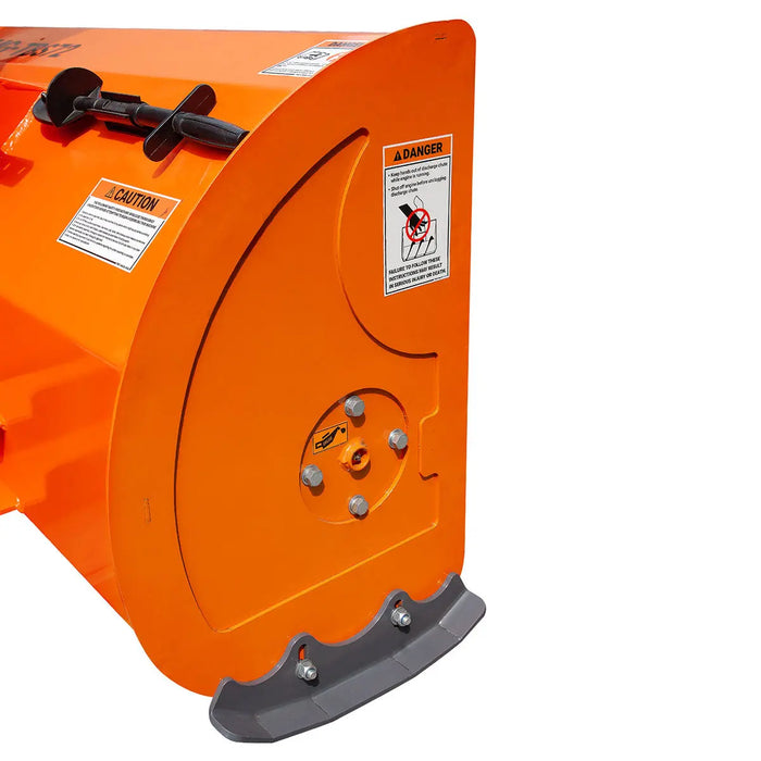 TMG Industrial 72” 3-Point Hitch Snow Blower, 25-90 HP, 24” Diameter Impeller, 360° Snow Chute, CAT 1 & CAT 2 Suspension, TMG-TBS72