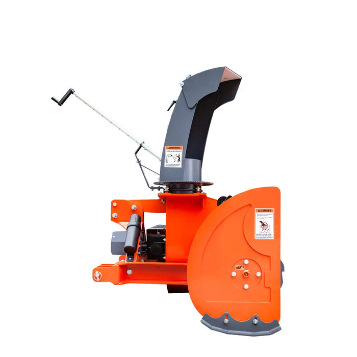 TMG Industrial 72” 3-Point Hitch Snow Blower, 25-90 HP, 24” Diameter Impeller, 360° Snow Chute, CAT 1 & CAT 2 Suspension, TMG-TBS72