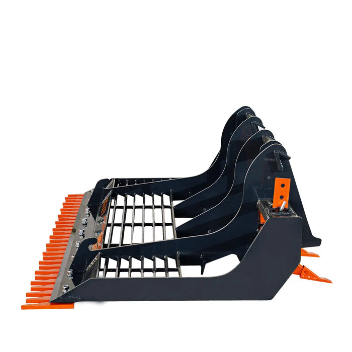 TMG Industrial 72” Skid Steer Land Plane, 6 Adjustable Ripper Teeth, Reversible Planer Comb, Grading, Spreading & Leveling, TMG-SLP72