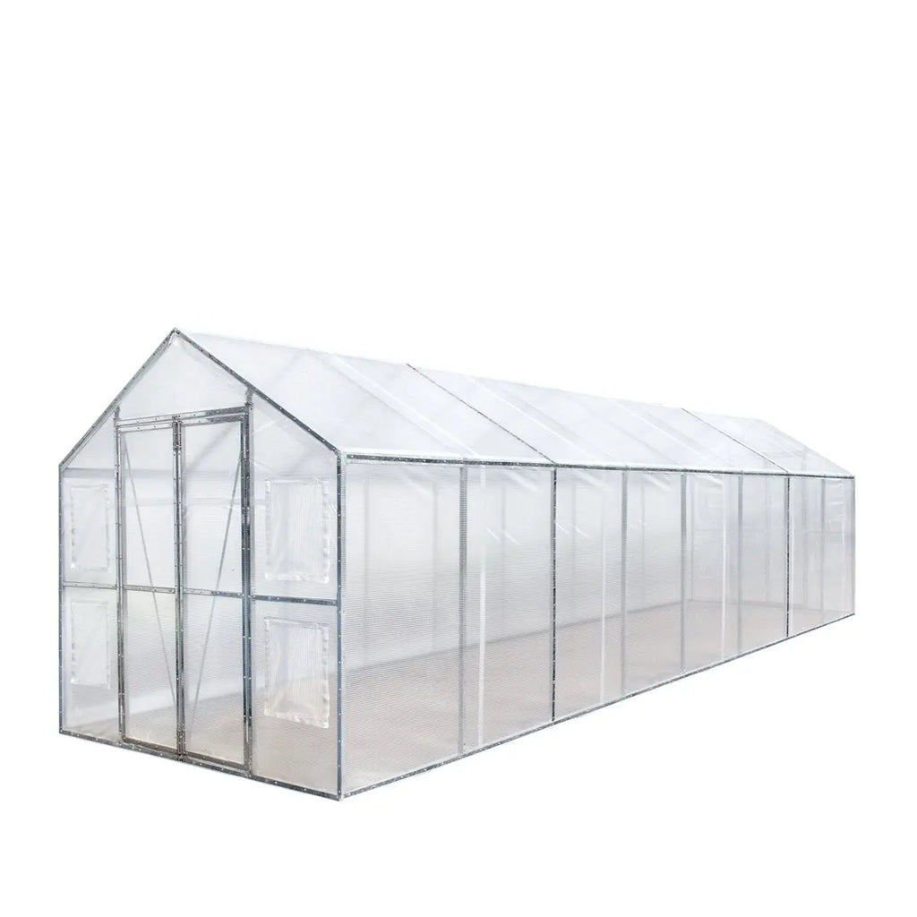 TMG 8' x 26' Greenhouse with 20 Mil Leno PVC Cover & Roll-Up Windows