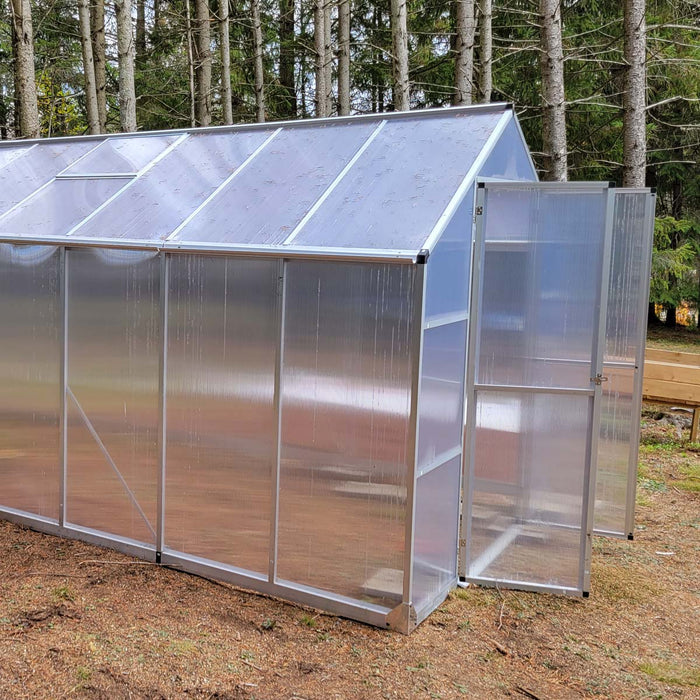 TMG Industrial 8' x 20' Aluminum Frame Greenhouse w/4 mm Twin Wall Polycarbonate Panels, UV Protected Panels, TMG-GH820