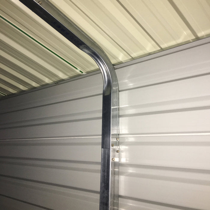 TMG Industrial 21’ x 19’ Double Garage Metal Shed with Side Entry Door, 400 Sq-Ft, 8' Eave Height, 27 GA Corrugated Panels, TMG-MS2119