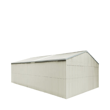 TMG Industrial 25’ x 41’ Double Garage Metal Barn Shed with Side Entry Door, 1025 sq-ft Floor Space, 9’8” Eave Height, 27 Ga Metal, Skylights, 4/12