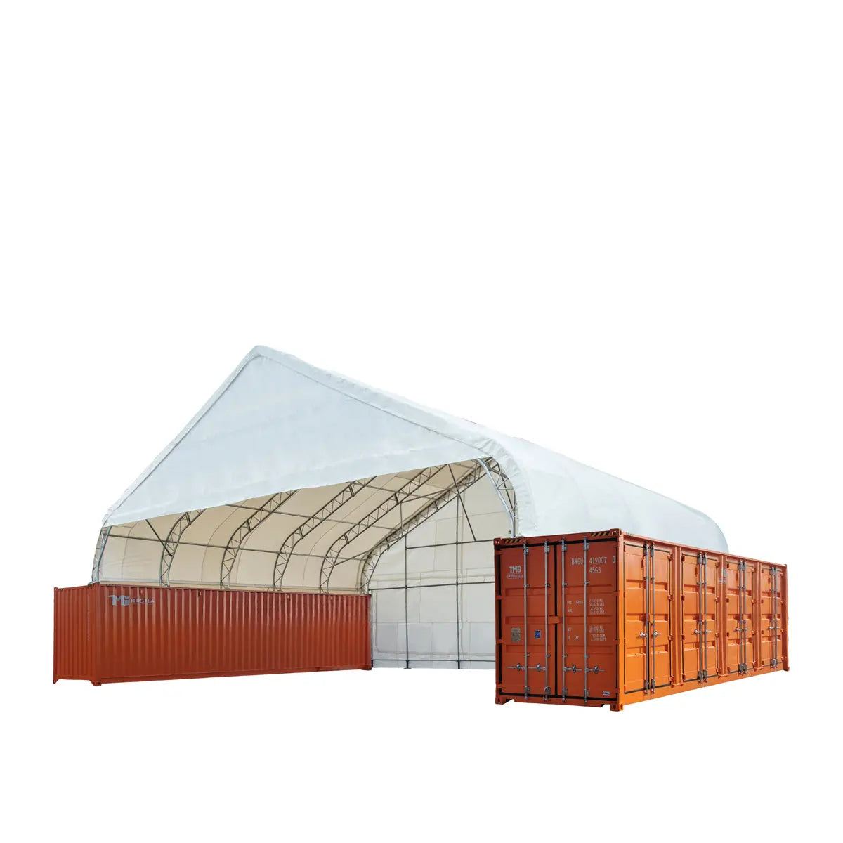 container tent TMG 50' x 40' Heavy Series Container Shelter
