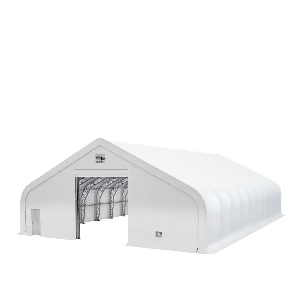 TMG 50' x 55' Storage Shelter, 32 oz PVC Cover, Drive-Thru Doors