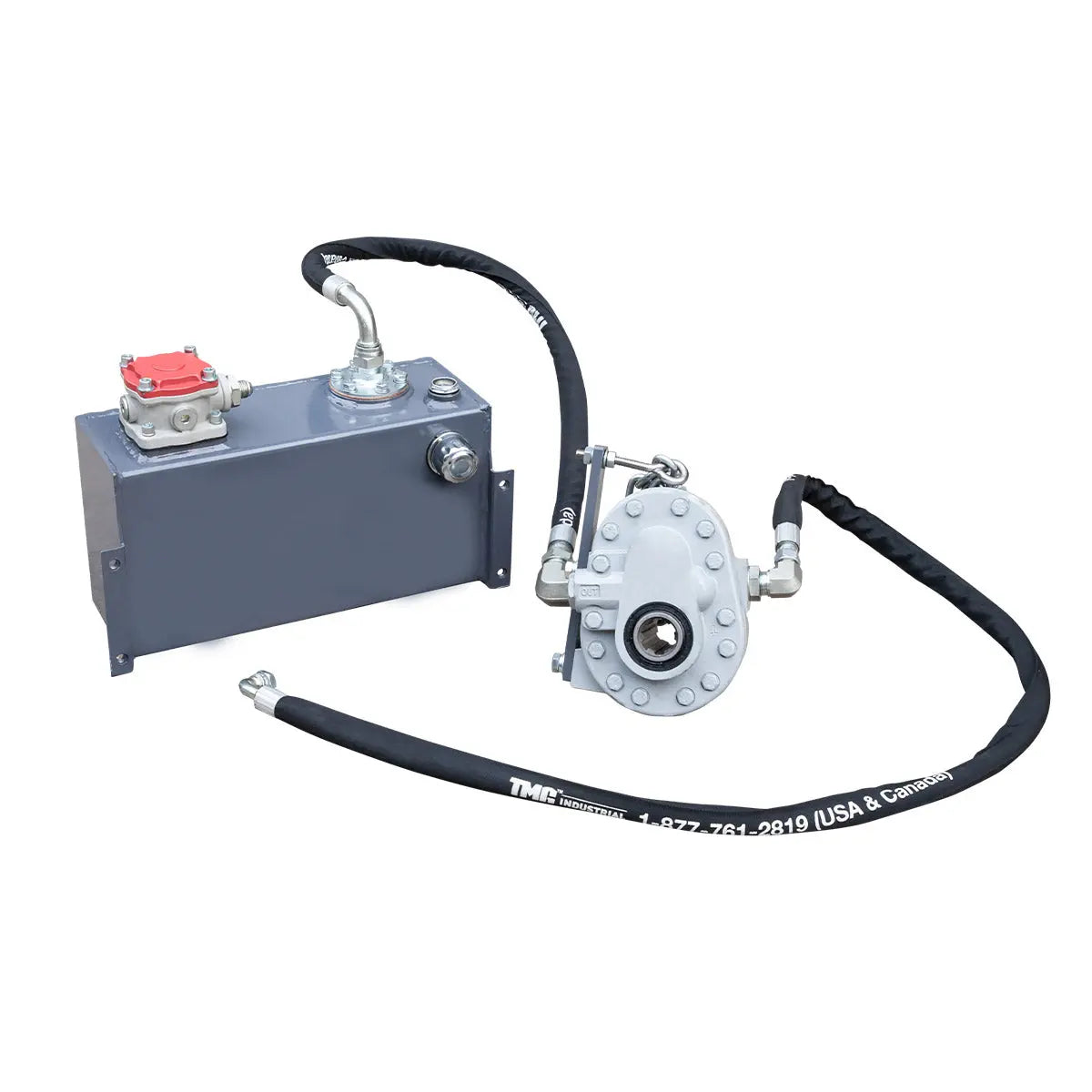 TMG Gear Pump Assembly with Hydraulic Tank for Backhoe, 5.85 GPM Flow