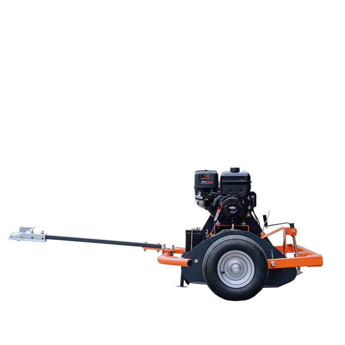 TMG Industrial 48” ATV Tow-Behind Offset Flail Mower, Briggs & Stratton 13.5 HP Engine, Adjustable Mowing Height, 15” Cut Capacity, TMG-AFM48
