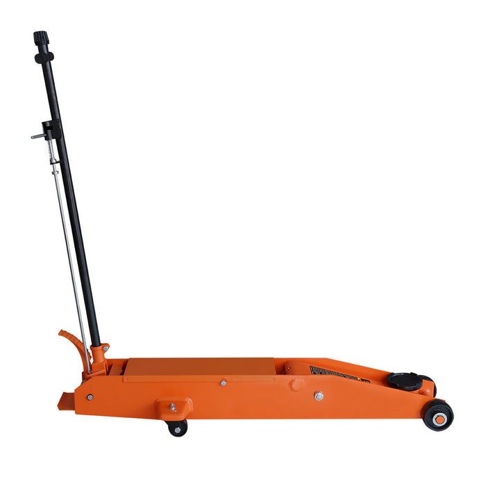 TMG Industrial 5 Ton Long Reach Chassis Service Jack, Twin Pistons, 6-1/2” Ground Clearance, 360° Pivot, TMG-AJL05