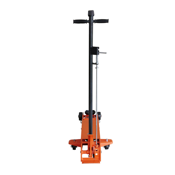 TMG Industrial 5 Ton Long Reach Chassis Service Jack, Twin Pistons, 6-1/2” Ground Clearance, 360° Pivot, TMG-AJL05
