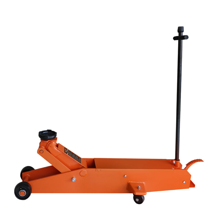 TMG Industrial 10 Ton Long Reach Chassis Service Jack, Twin Pistons, 6-1/2” Ground Clearance, 360° Pivot, TMG-AJL10