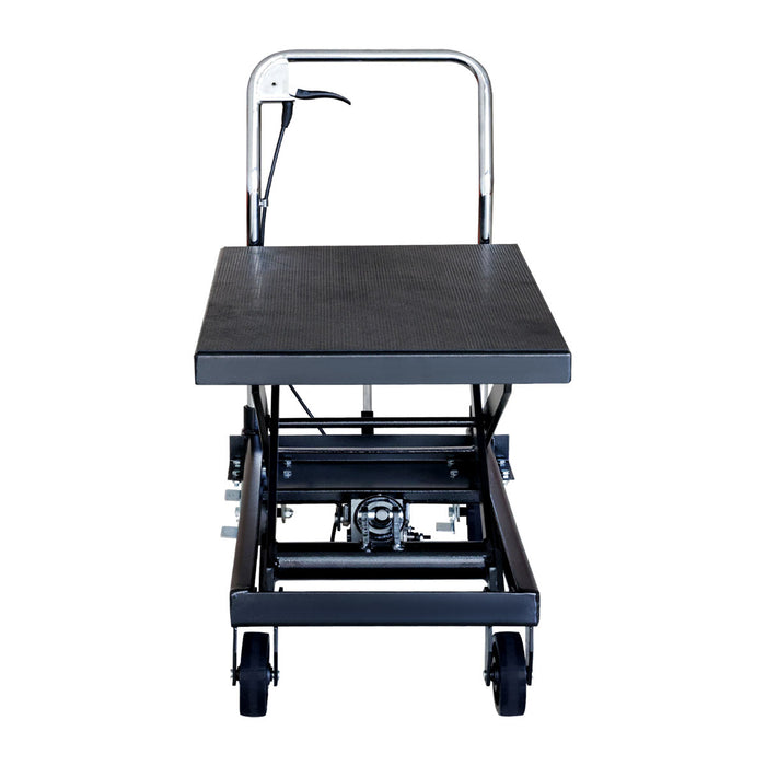 TMG Industrial 1100-lb Mobile Scissor Lift Table, 34” Lifting Height, Foot Pedal Operation, Rubber Padded Tabletop, TMG-ALS05