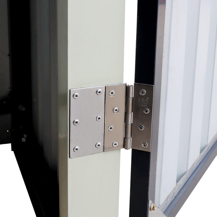 TMG Industrial 16’ x 24’ Metal Garage Shed with Double Front Doors, 10’ Peak Height, Side Entry Door, 384 Sq-Ft Floor Space, TMG-MS1624
