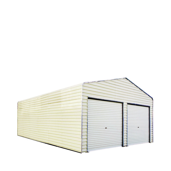 TMG Industrial Steel Carport Add-On Package Kit, Front Wall w/Roll Up Doors & Back Wall, TMG-CP2000-RD110