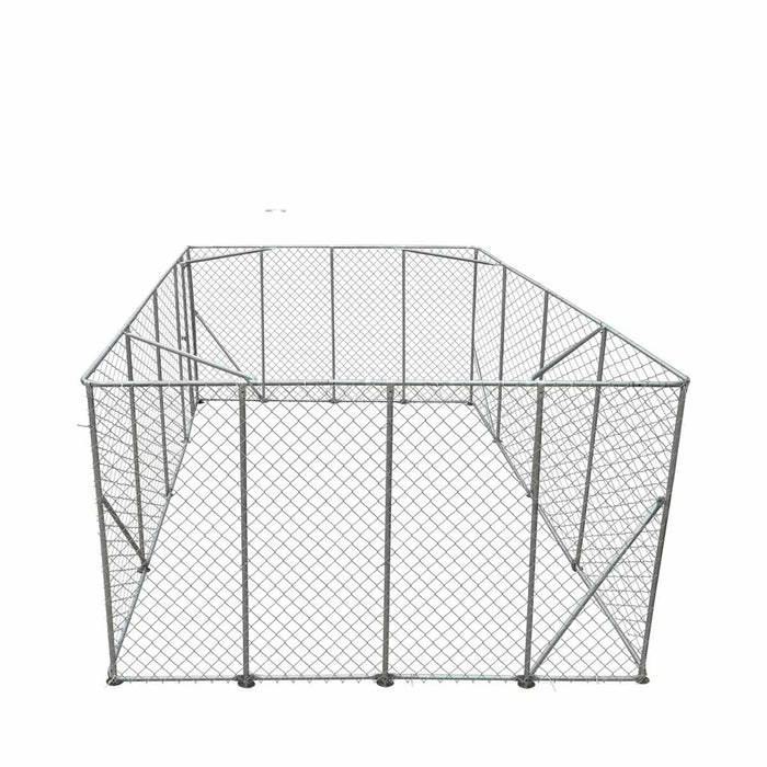 TMG Industrial 20’ x 20’ Outdoor Dog Kennel Playpen, Outdoor Dog Runner, Pet Exercise House, Lockable Gate, 6’ Chain-Link Fence, TMG-DCP2020