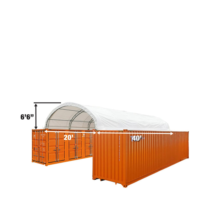 TMG Industrial Pro Series 20' x 40' Dual Truss Container Shelter with Heavy Duty 17 oz PVC Cover, TMG-DT2041CV (Previously DT2040CV)