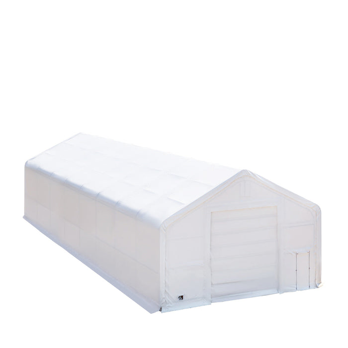 TMG Industrial 30' x 80' Dual Truss Storage Shelter with Heavy Duty 17 oz PVC Cover & Drive Through Doors, TMG-DT3081