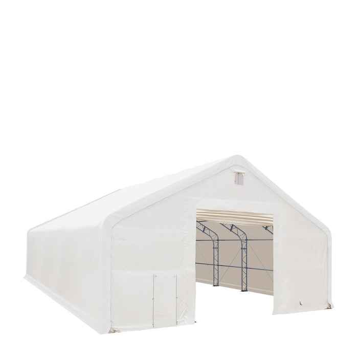 TMG Industrial 40' x 60' Dual Truss Storage Shelter with Heavy Duty 21 oz PVC Cover & Drive Through Doors, TMG-DT4061 (Previously DT4060)