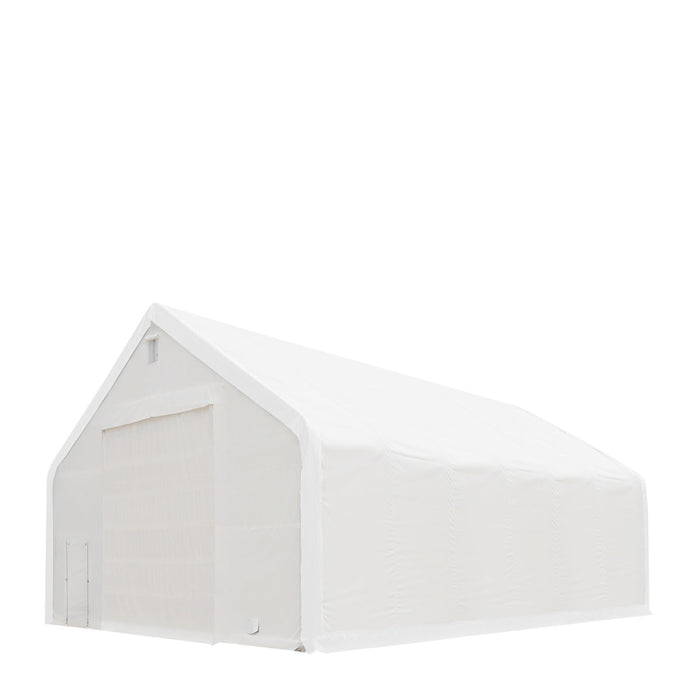 TMG Industrial 40' x 60' Dual Truss Storage Shelter with Heavy Duty 21 oz PVC Cover & Drive Through Doors, TMG-DT4061