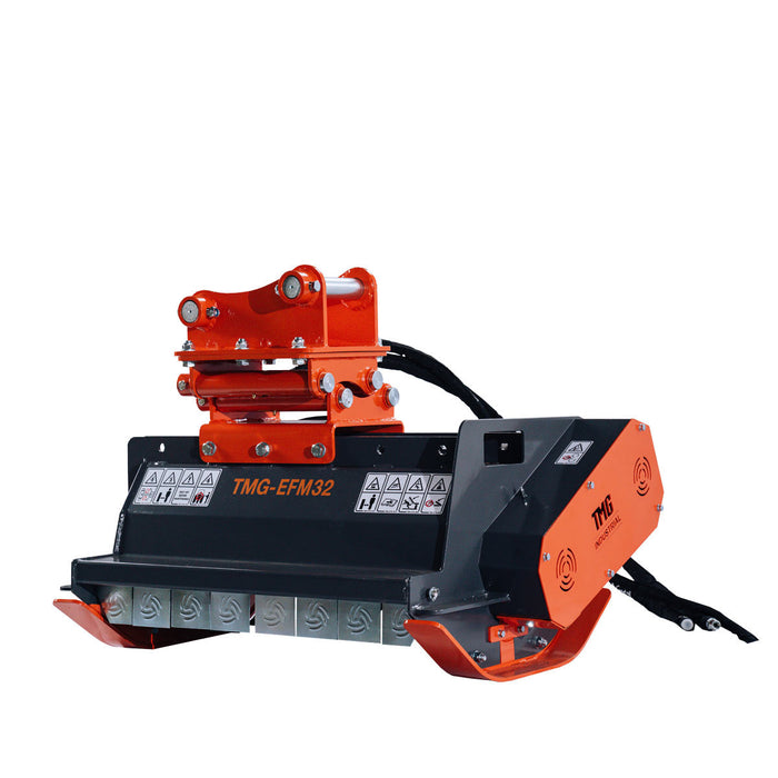 TMG Industrial 32" Excavator Brush Flail Mower, 3 to 5-ton Carrier, 10-16 GPM, TMG-EFM32