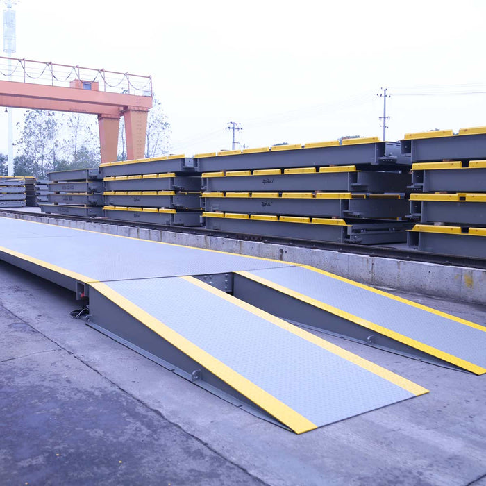 TMG Industrial 80 ton Weighbridge Truck Scale, -35℃ to +70℃, 10’ x 56’ (W x L), High-Quality Steel, U-Shape Beam Design, 120% Safe Overload, TMG-FST80