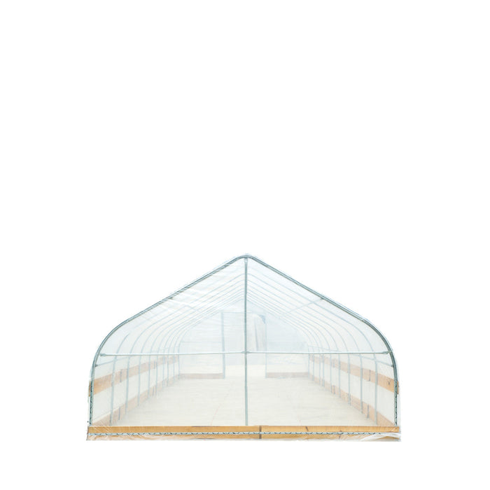 TMG Industrial 12’ x 40’ Tunnel Greenhouse Grow Tent w/6 Mil Clear EVA Plastic Film, Cold Frame, Hand Crank Roll-Up Sides, Peak Ceiling Roof, TMG-GH1240