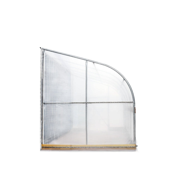 TMG Industrial 10’ x 20’ Lean-To Greenhouse Grow Tent w/6 Mil Clear EVA Plastic Film, Cold Frame, Hand Crank Roll-Up Side, 6-½’ Sidewall, TMG-GHL1020