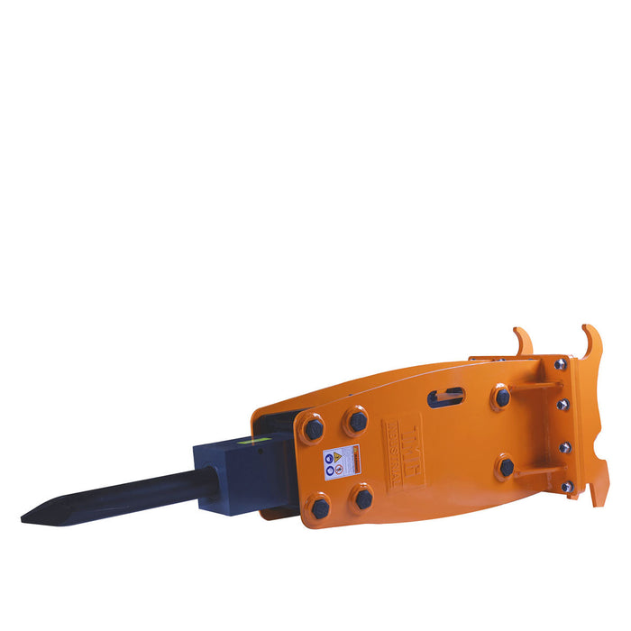TMG Industrial 4-7 Ton Excavator/Backhoe Hydraulic Hammer Breaker, Quick Change (Q/C) Lugging, 2-3/4” Moil Point Chisel, 600 J Impact Energy, TMG-HB70Q