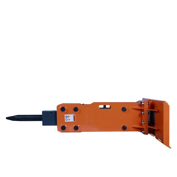 TMG Industrial 45-100 HP Skid Steer Hydraulic Hammer Breaker, 3” Moil Point Chisel, 785 J Impact Energy, Universal Mount, TMG-HB90S
