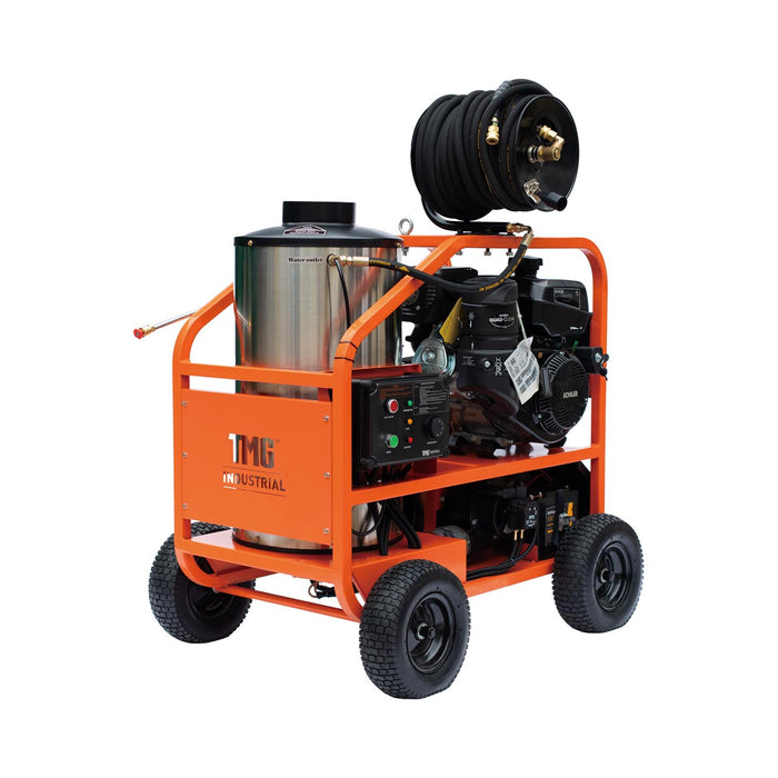 TMG Industrial 4000 PSI Hot Water Pressure Washer with 85' Hose Reel, — TMG  Industrial USA