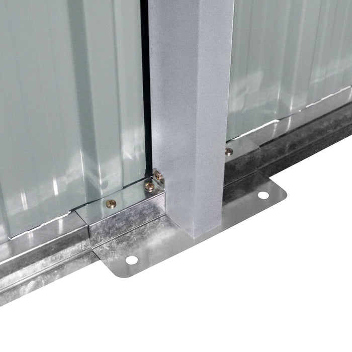 TMG Industrial 13’ x 20’ Metal Garage Shed with Double Front Doors, 7’9” Peak Height, Side Entry Door, 240 Sq-Ft Floor Space, TMG-MS1320A