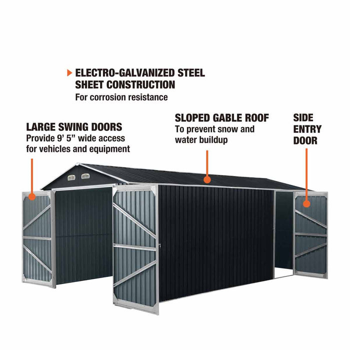 Equipment container with metal floor