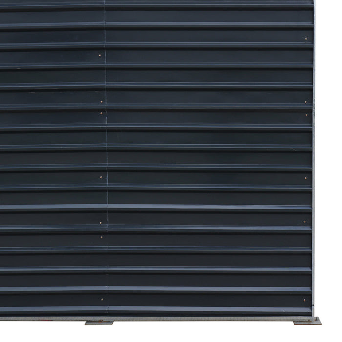 TMG Industrial 12’ x 20’ Metal Shed Carport with 8’ Enclosed Sidewalls, TMG-MSC1220F