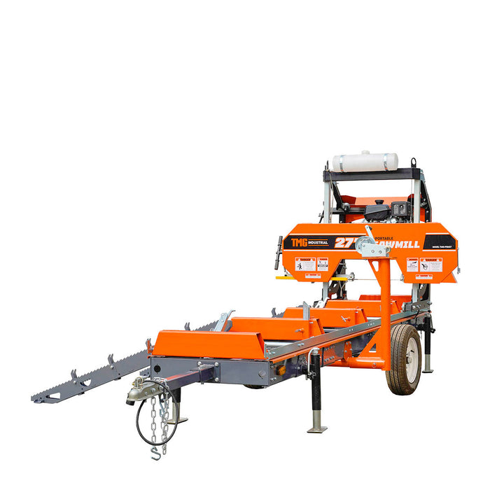 TMG Industrial Log Loading Ramp Kit for Sawmill Trailer PSM27, Mast/Boom, 70” Ramp Length, 3800-lb Load Capacity, TMG-PSM27-Lramp