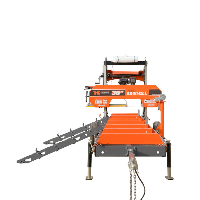 TMG Industrial Log Loading/Rolling & Ramp Package for TMG-PSM30, 2-Speed 2000 Lb Winch, Mast/Boom, Receiver, 70” Ramp Length, 3800 Lb Loading Capacity, 32-½’ Steel Cable, TMG-PSM30-Lramp