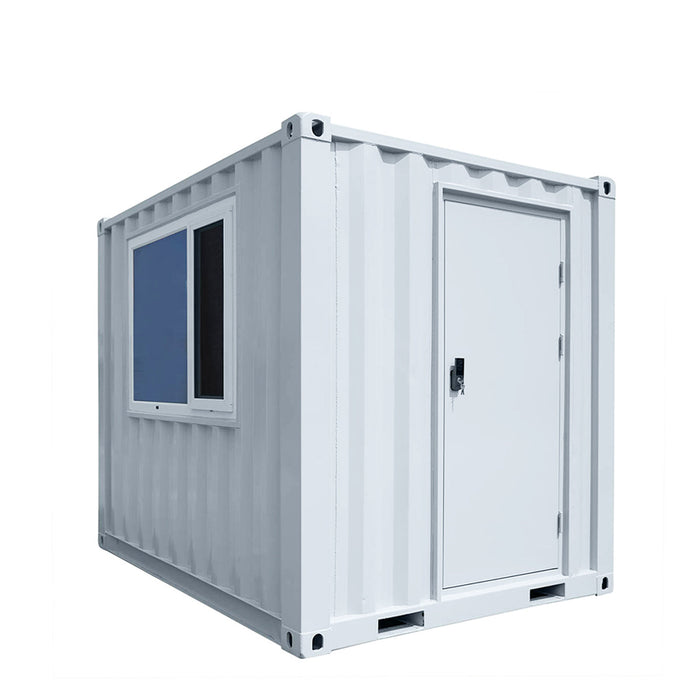 TMG Industrial 10’ Custom Built Steel Container Office, 57 Sq-Ft Working Area, 3 Ergonomic Office Chairs, TMG-SCO10