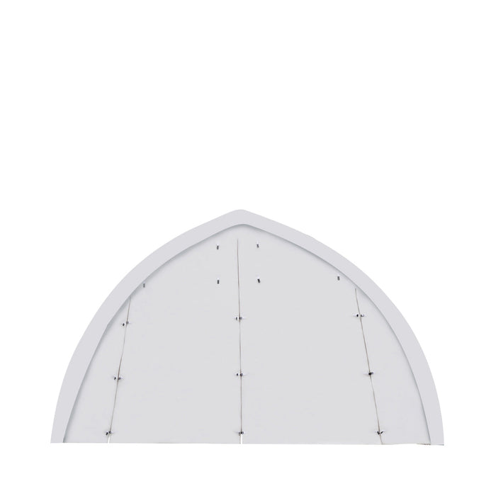 TMG Industrial 20' x 30' Arch Wall Peak Ceiling Storage Shelter with Heavy Duty 17 oz PVC Cover & Drive Through Doors, TMG-ST2031PV(Previously ST2030PV)