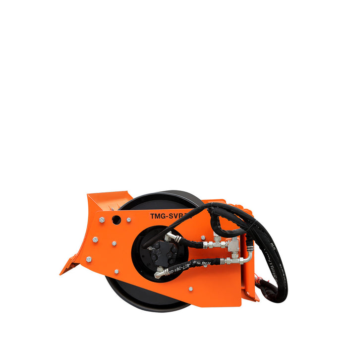TMG Industrial 72” Skid Steer Vibratory Roller, 24” Smooth Drum, 16-18 GPM, 2320 PSI, Hydraulic Motor Protection, Built-In Motor Lubrication, TMG-SVR72