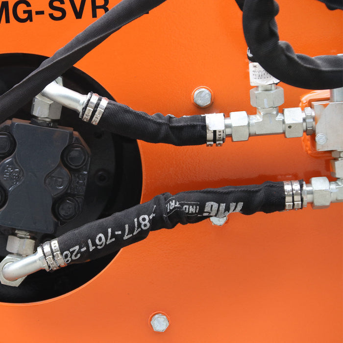 TMG Industrial 72” Skid Steer Vibratory Roller, 24” Smooth Drum, 16-18 GPM, 2320 PSI, Hydraulic Motor Protection, Built-In Motor Lubrication, TMG-SVR72