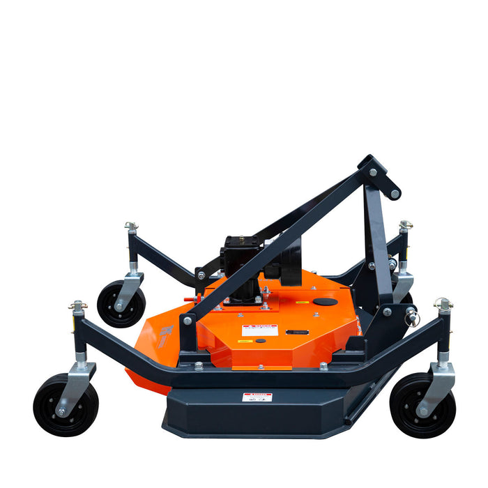 TMG Industrial 60” Tow-Behind 3-Point Hitch Finish Mower, 20-40 HP Compact Tractor, PTO Drive Shaft Included, TMG-TFN60