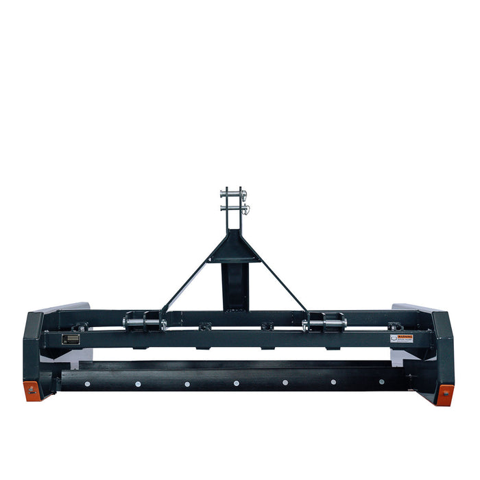 TMG Industrial 84” Tractor Land Leveler, 3-Point Hitch, 81” Grading Width, Adjustable Depth, Double Edge Blades, Category 1 & 2, TMG-TLL84