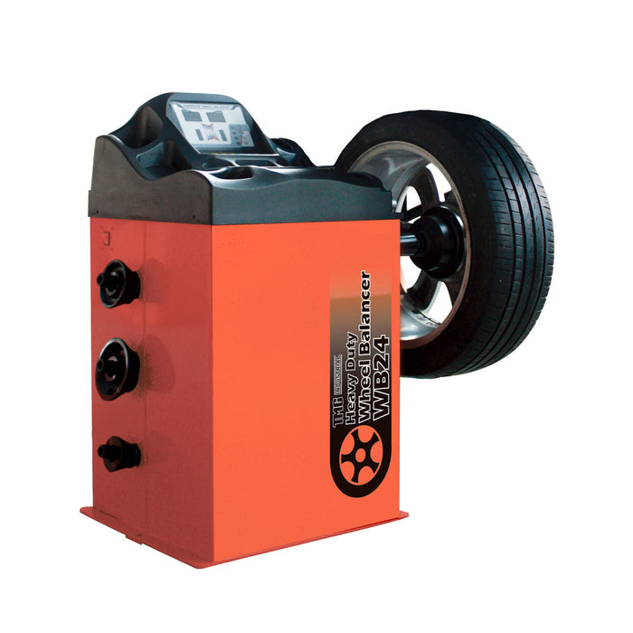 TMG Industrial Self-Calibrating Wheel Balancer, 10”-24” Rim, Computerized, 220 RPM, +/- 1 g of Accuracy, ALU Balancing Modes, TMG-WB24