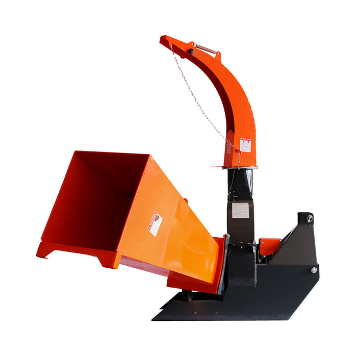 TMG Industrial Compact 3-Point Wood Chipper, 6" Chipping Capacity, Category 1 Hookup, 30-75 HP Tractor, PTO Shaft Included, TMG-WC62